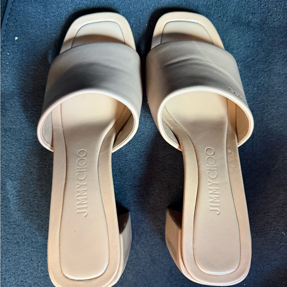 Jimmy Choo Women's Cream Slide Sandals